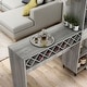 preview thumbnail 6 of 10, DH BASIC Transitional Vintage Grey Oak 6-Open Shelf Bar Table with Wine Storage by Denhour