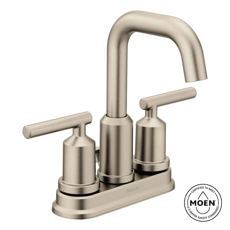 Moen Gibson Double Handle Centerset Bathroom Faucet with Duralast