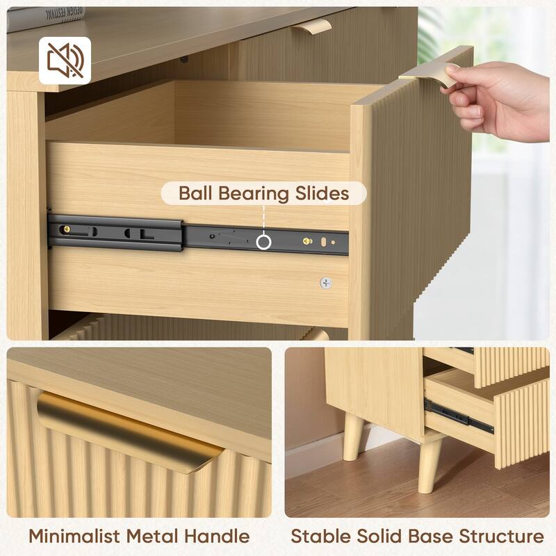 Pocassy 63" Wide Modern Chest 9-Drawer Dresser for Bedroom