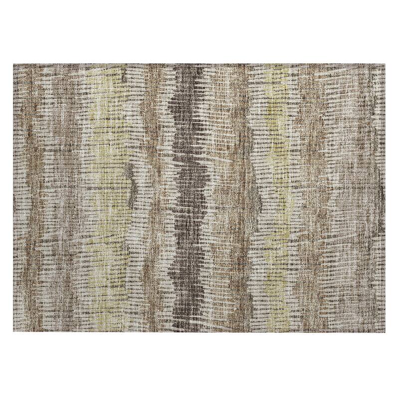 Machine Washable Indoor/ Outdoor Chantille Stripe Abstract Rug