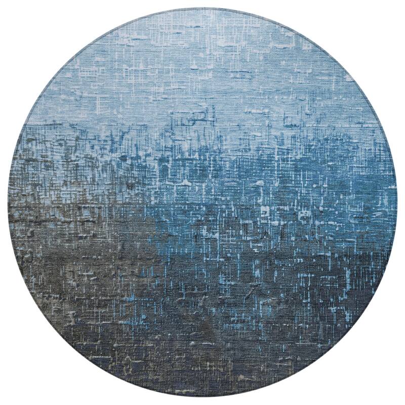 Machine Washable Indoor/ Outdoor Ombre Texture Chantille Rug