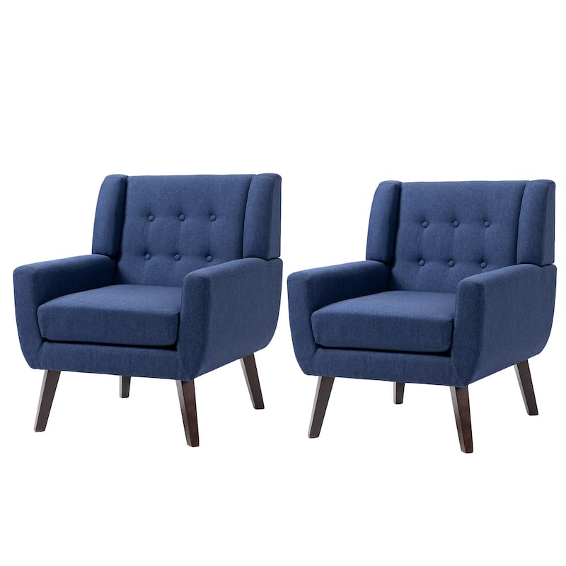 3-Piece Mid-Century Modern Living Room Set with Loveseat and 2 Chairs