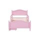 preview thumbnail 13 of 16, Twin Size Wood Platform Bed with Guardrails on Both Sides and Two Storage Drawers