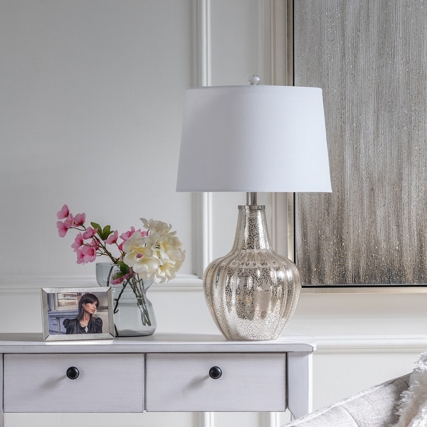 Silver mercury outlet glass lamp