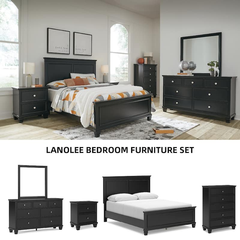 Signature Design by Ashley Lanolee Black 2 Drawer Nightstand