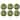 Abode Homewares Retreat Pottery NewWave Melamine Dinner Plate - Green - 10.5" - Set of 6