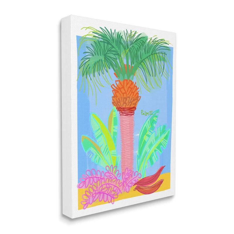 Stupell Tropical Palm Tree Botanicals Summer Beach Day Canvas Wall Art, Design by unknown