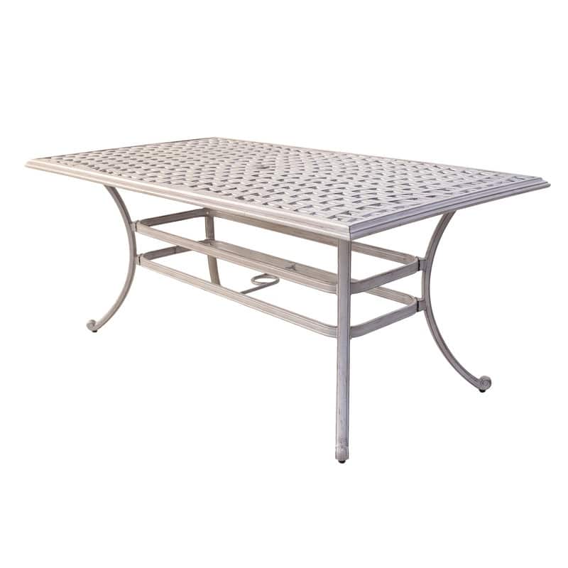 Aluminum 7-Piece Rectangular Dining Set With 6 Swivel Rockers