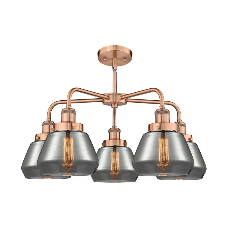 Innovations Lighting Fulton - 5 Light 25" Stem Hung Chandelier