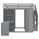 preview thumbnail 12 of 30, Full Size Bunk Bed with Wardrobe,Desk and Shelves