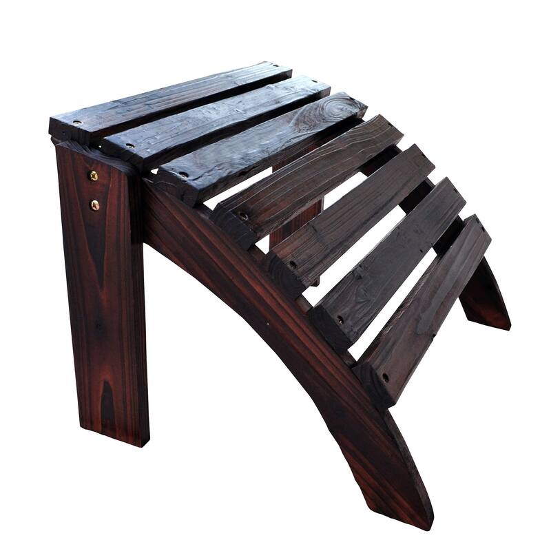 Laguna Wood Outdoor Patio Adirondack Chair Ottoman