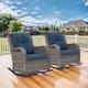 Option Grey Wicker / Blue Cushion