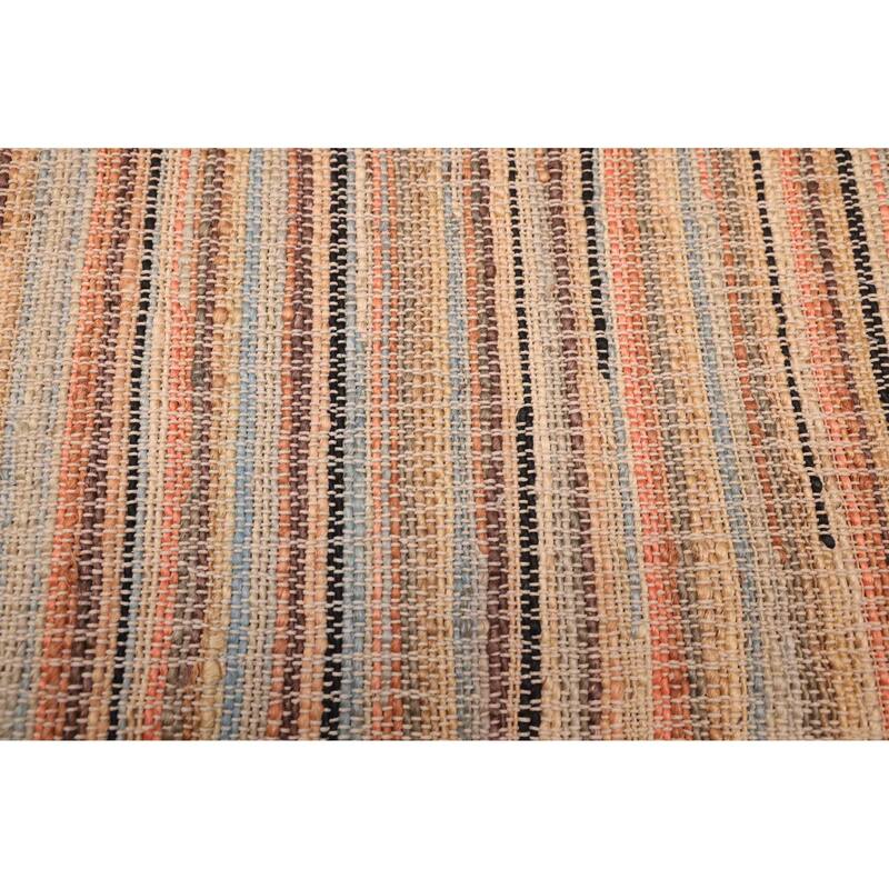 ECARPETGALLERY Flat-Weave Palas Denizli Tan Jute Kilim - 5'3 x 7'5