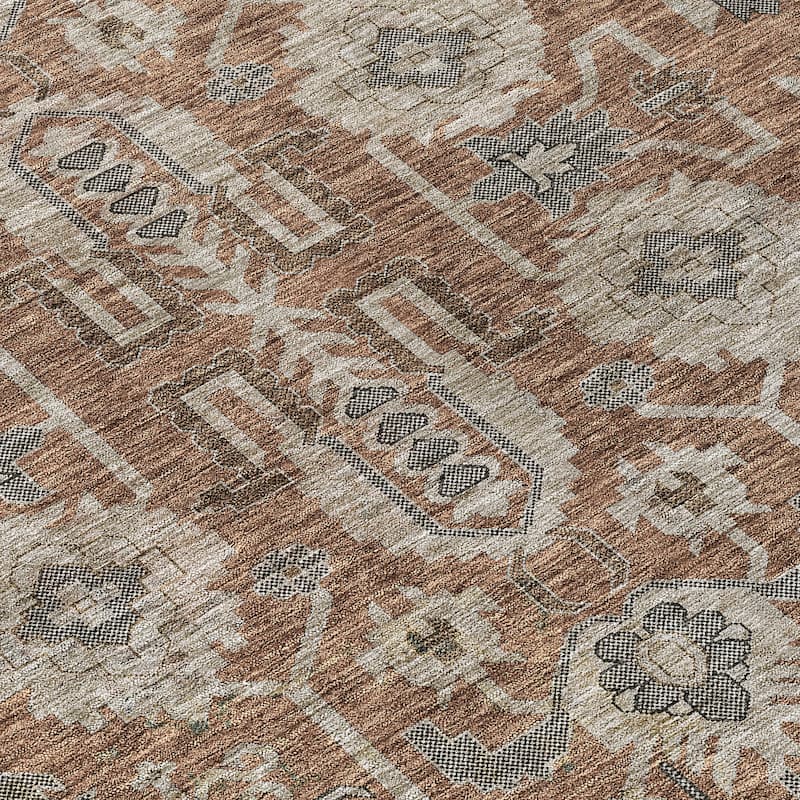 Machine Washable Indoor/ Outdoor Chantille Traditional Boho Rug