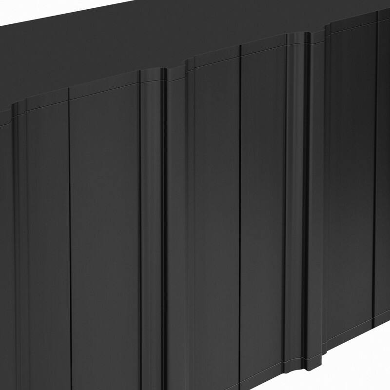 59.7" Modern 4-Door Sideboard with Luxurious Pine Veneer Finish
