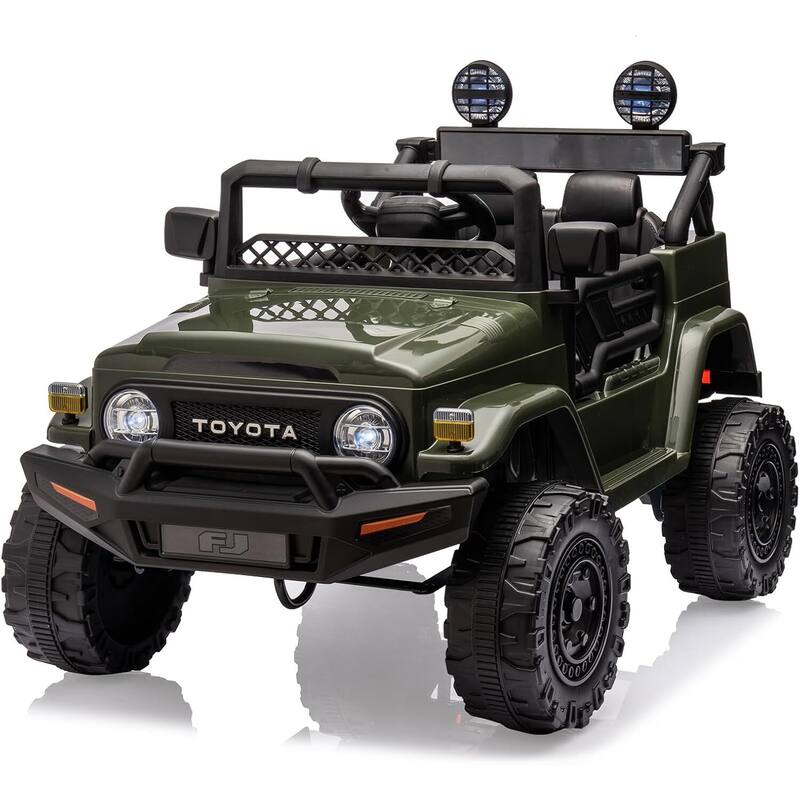 Licensed Toyota Battery Powered Electric 12V Ride on Car for Kids - Green