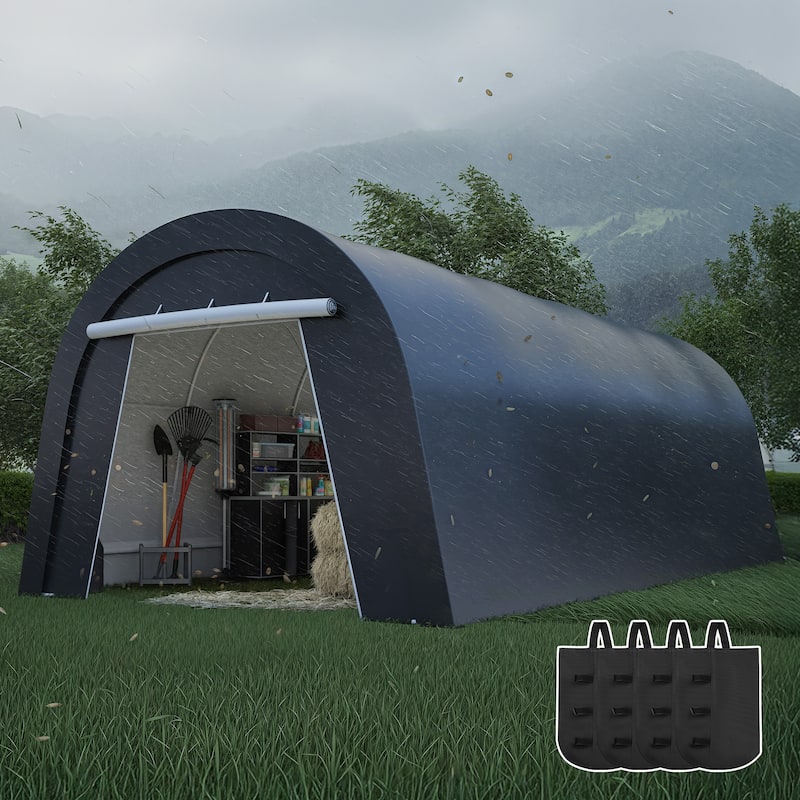 Domed Carport with 4 Cloth Bags