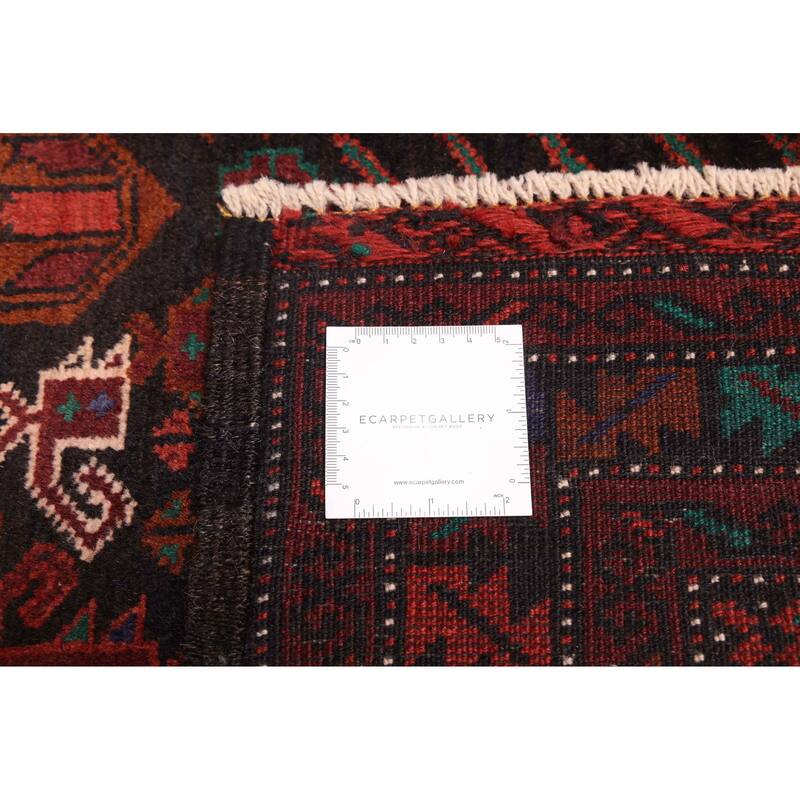 ECARPETGALLERY Hand-knotted Teimani Black, Brown Wool Rug - 3'11 x 6'4