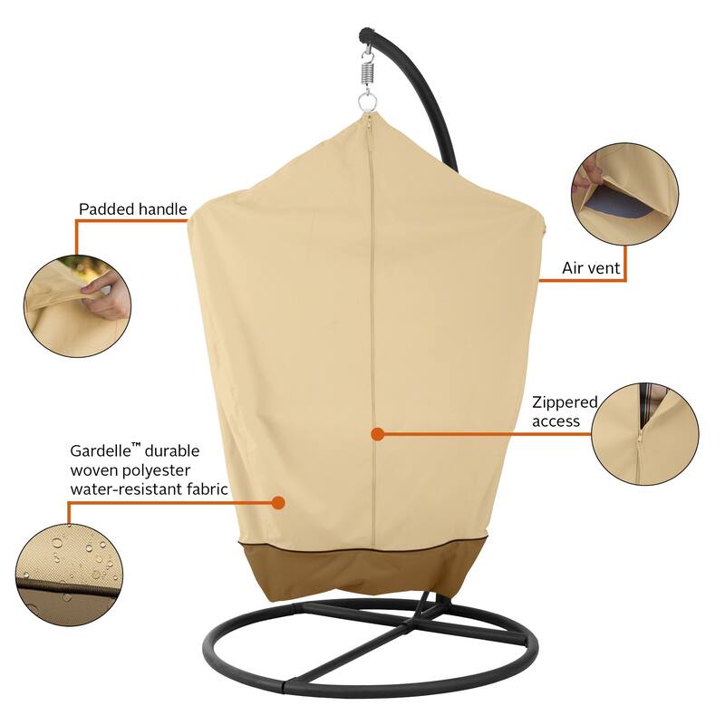 Classic Accessories Veranda Water-Resistant 46 Inch Patio Hammock Chair Cover
