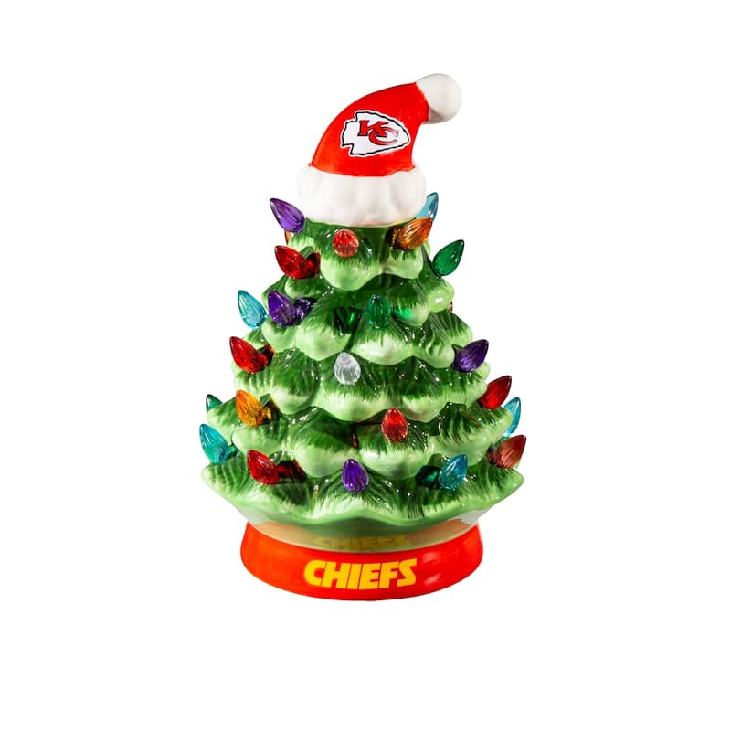 8" LED Ceramic Tabletop Christmas Tree, Kansas City Chiefs