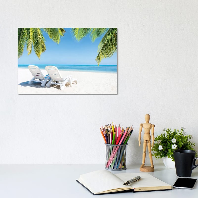 iCanvas "Summer Holidays At The Beach" by Jan Becke Canvas Print - 8x12x0.75