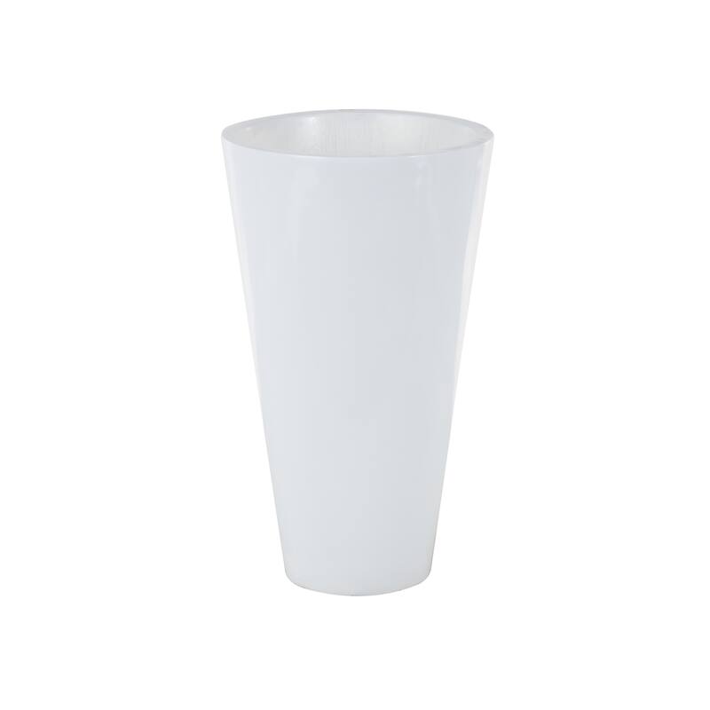 White Fiberglass Minimalistic Decorative Vase