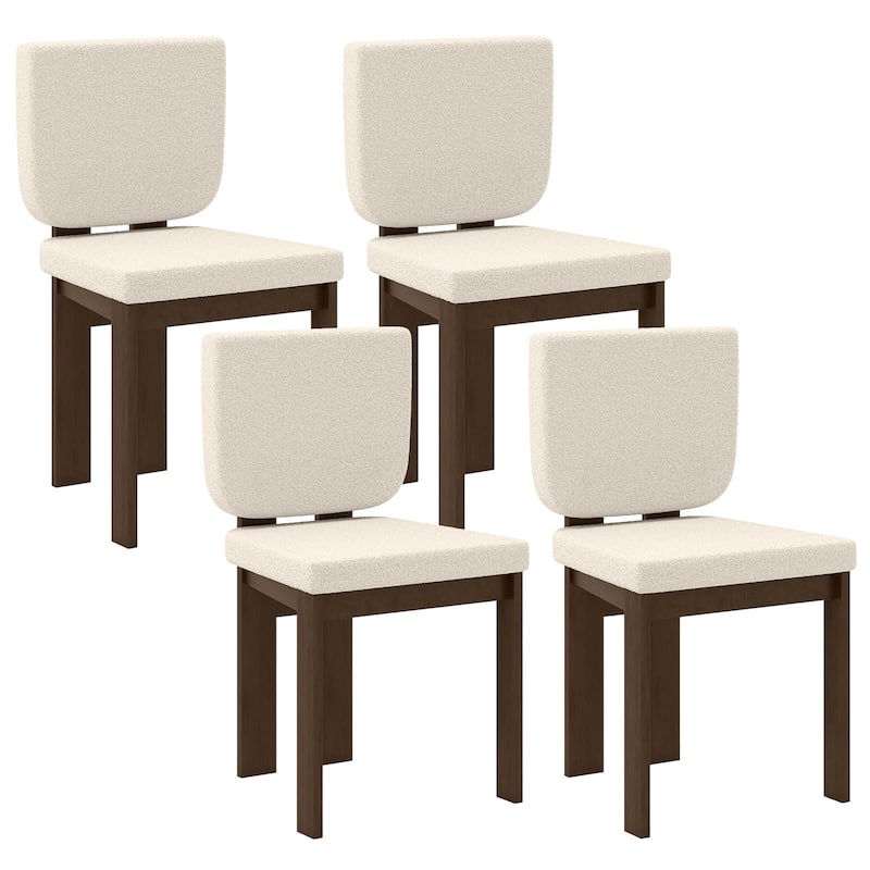 Costway Wooden Dining Chair Set of 2/4 with Rubber Wood Leg Padded - See Details - Set of 4