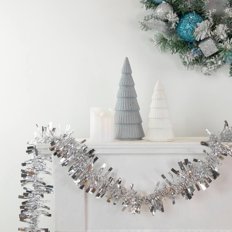 50' x 3" Boa Wide Cut Tinsel Christmas Garland - Unlit