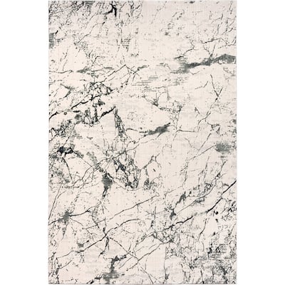 Soju Abstract Area Rug By HomeRoots - 2' x 3'