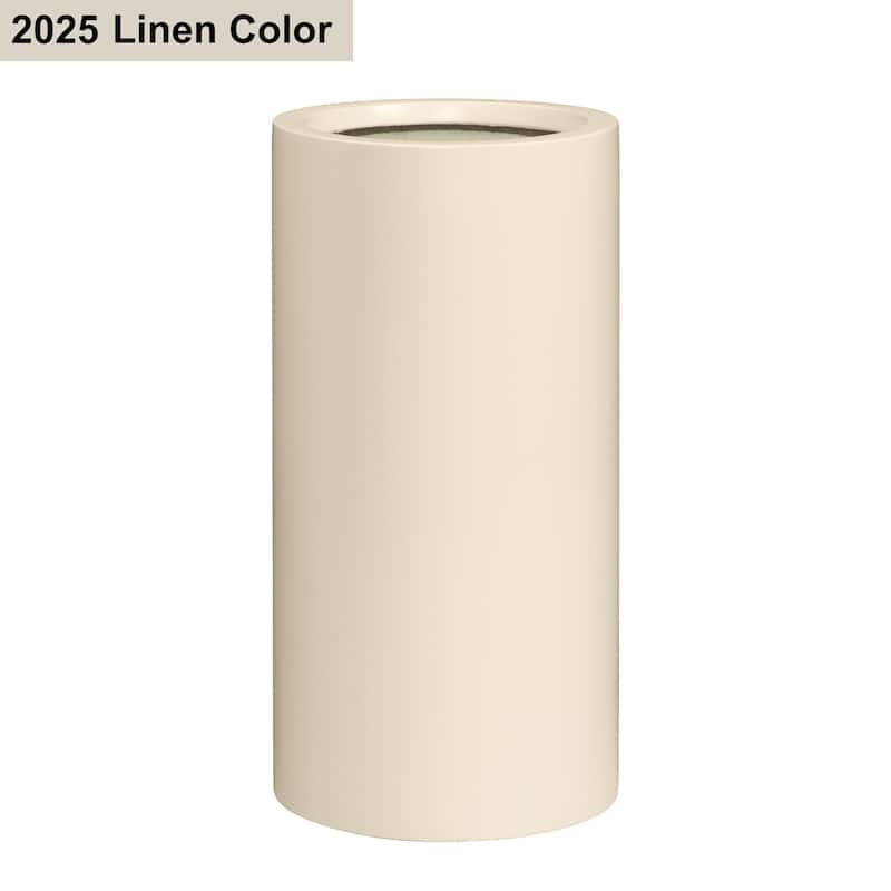 DreamPatio Fontana 10" dia x 19.7"H Fiberstone Cylinder Planter - 10" x 19.7"
