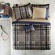 preview thumbnail 2 of 5, Full size bed sheets navy multi comforter set polyester fitted sheet