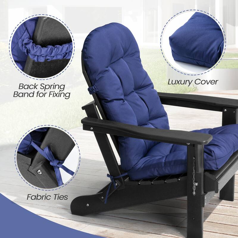 Adirondack Style Patio Outdoor Chair Cushion for Adirondack Chair or Lounge Rocking Chair - See picture