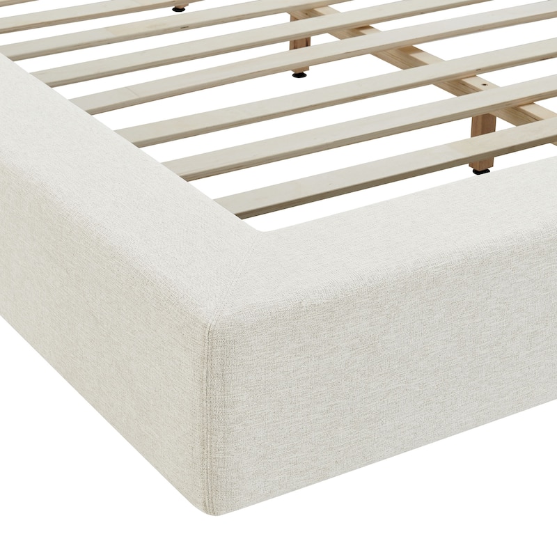 Luma Chenille Upholstered Platform Bed Frame