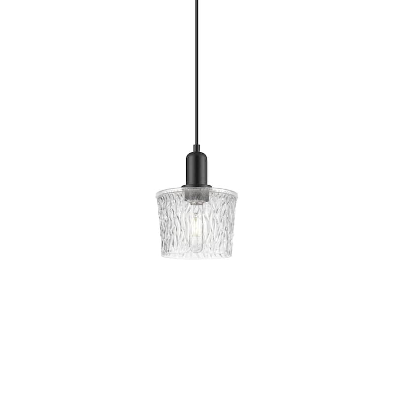 Innovations Lighting 716-1P-10-7 Niagara Pendant Niagara 7" Wide Mini - Matte Black / Clear
