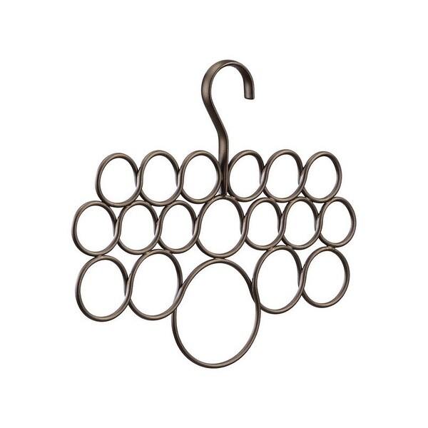 InterDesign 24981 Axiz Scarf Holder, 18 Holes, Bronze finish