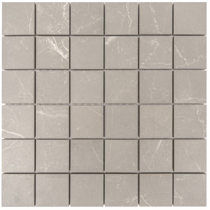 Regalia 12x12 in. Matte Gres Porcelain Uniform Square Mosaic Wall and Floor Tile (5.82 sq ft/case, 6-Pack)