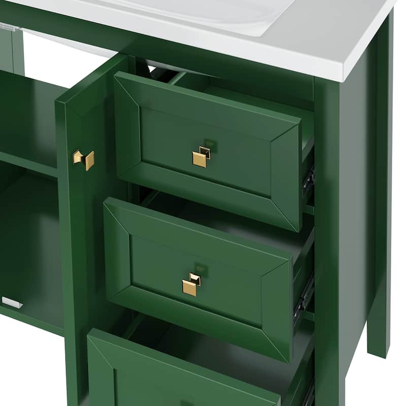 Moasis 36"/42" Bathroom Vanity Cabinet Set with Sink Combo and 3 Drawers & Cabient