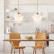 preview thumbnail 2 of 66, Cleo Adjustable Drop Metal/Glass LED Pendant, by JONATHAN Y