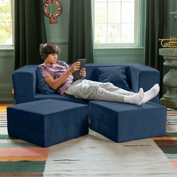 Jaxx zipline convertible sleeper loveseat sales