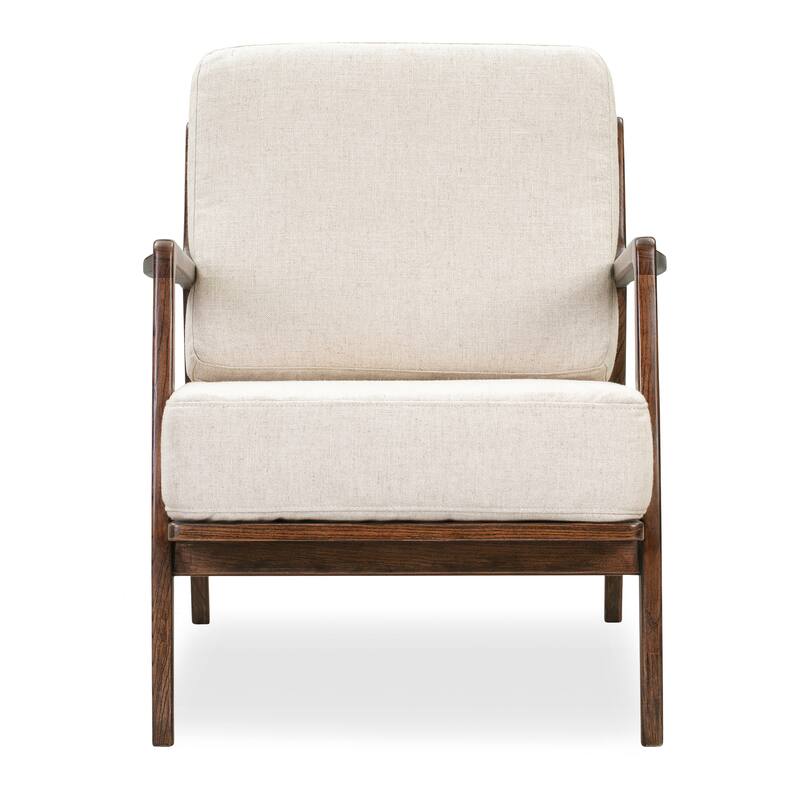 Poly & Bark Verity 25" Fabric Lounge Chair - Solid Wood Frame