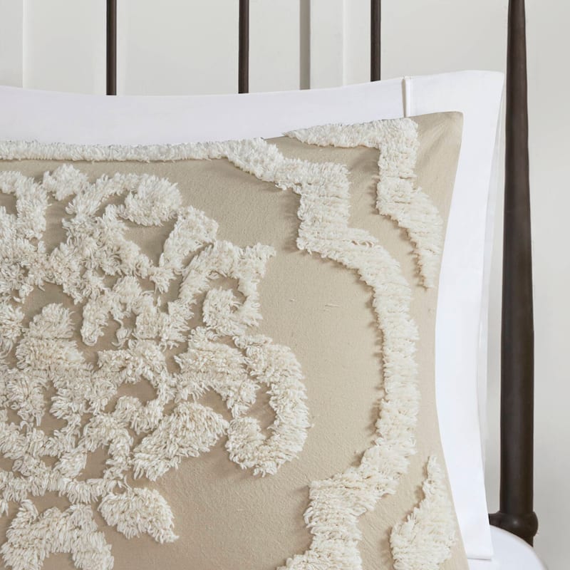 Madison Park Aeriela Tufted Cotton Chenille Damask Comforter Set