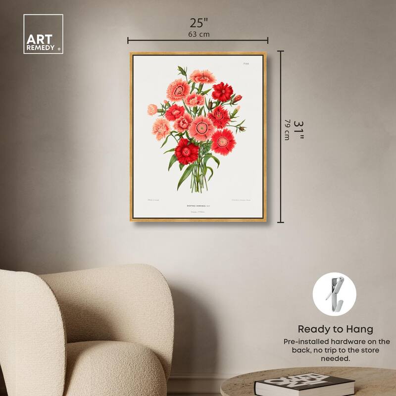 Rainbow Pink Flower by Wendel Canvas by Art Remedy