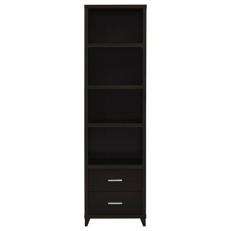 Lewes 4-shelf Engineered Wood Media Tower Cappuccino