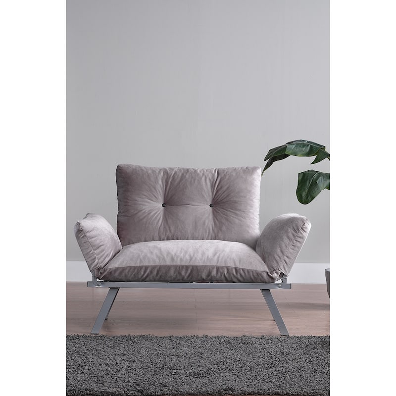 Metal Legs Futon Loveseat