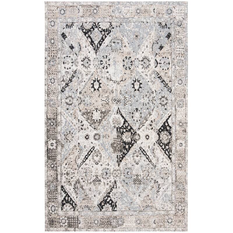 SAFAVIEH Handmade Classic Vintage Haida Oriental Ivory/Silver Chenille Rug
