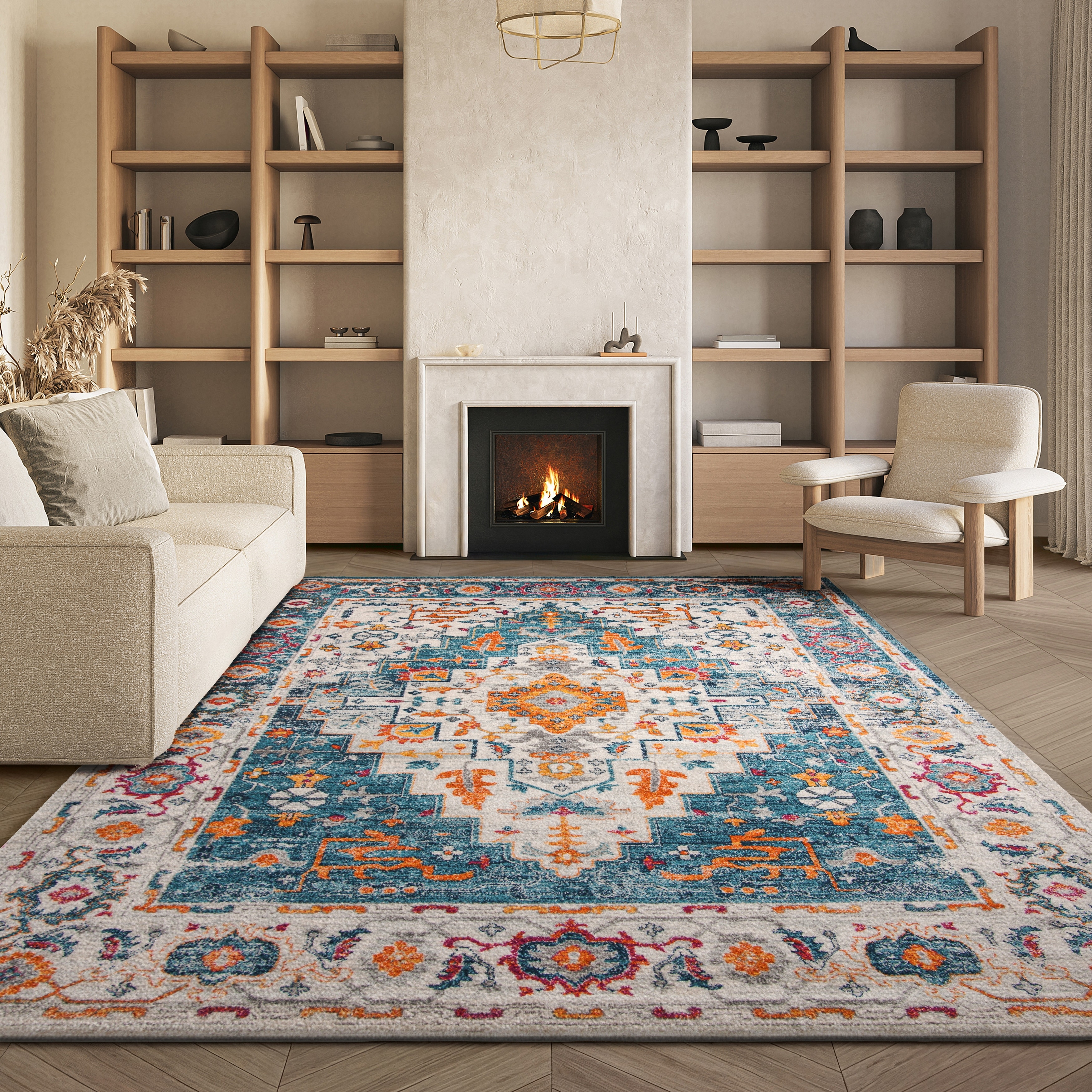 SAFAVIEH Madison Telke Vintage Boho Oriental Rug