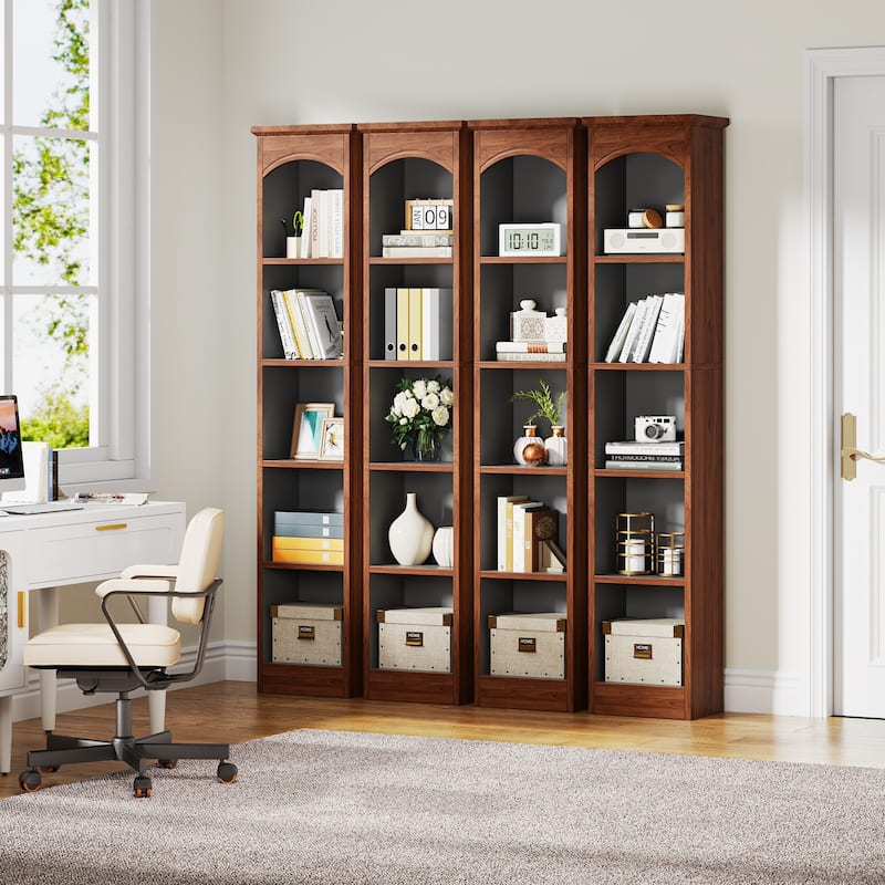 70.9 Inches 5-tier Tall Narrow Bookcase Cube Bookshelf with Storage