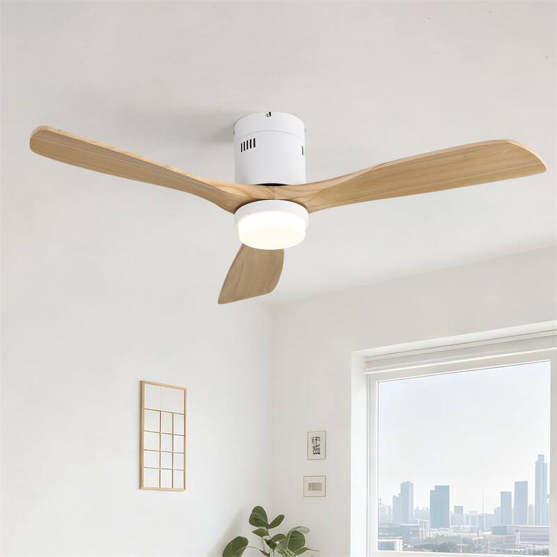 52 Inch Smart 6-Speed Ceiling Fan with Remote Control - White