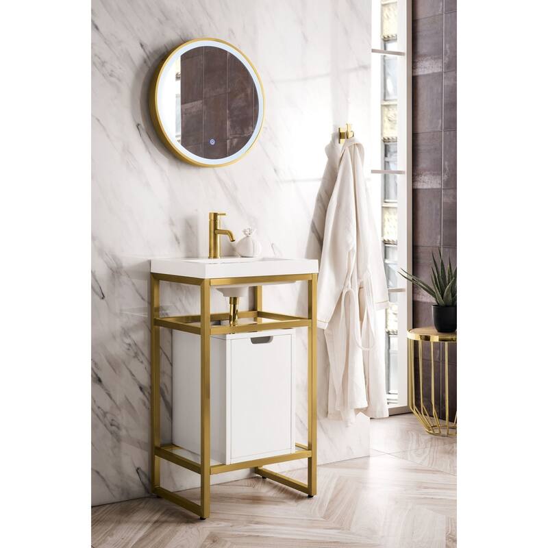 James Martin Vanities C105V20SCGWWG Boston 19-5/8" Rectangular