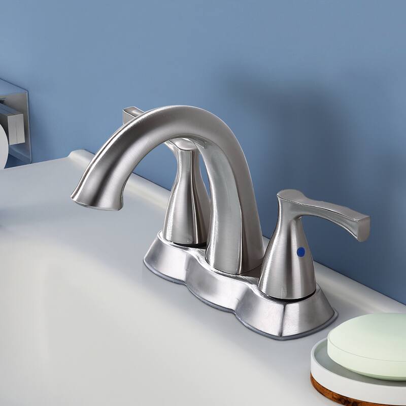 Topcraft Two Handle Bathroom Sink Faucet with Pop-Up Drainer